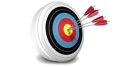 target with four arrows